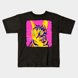 Cat Bengal Pop Art - Cat Lover Gift Kids T-Shirt